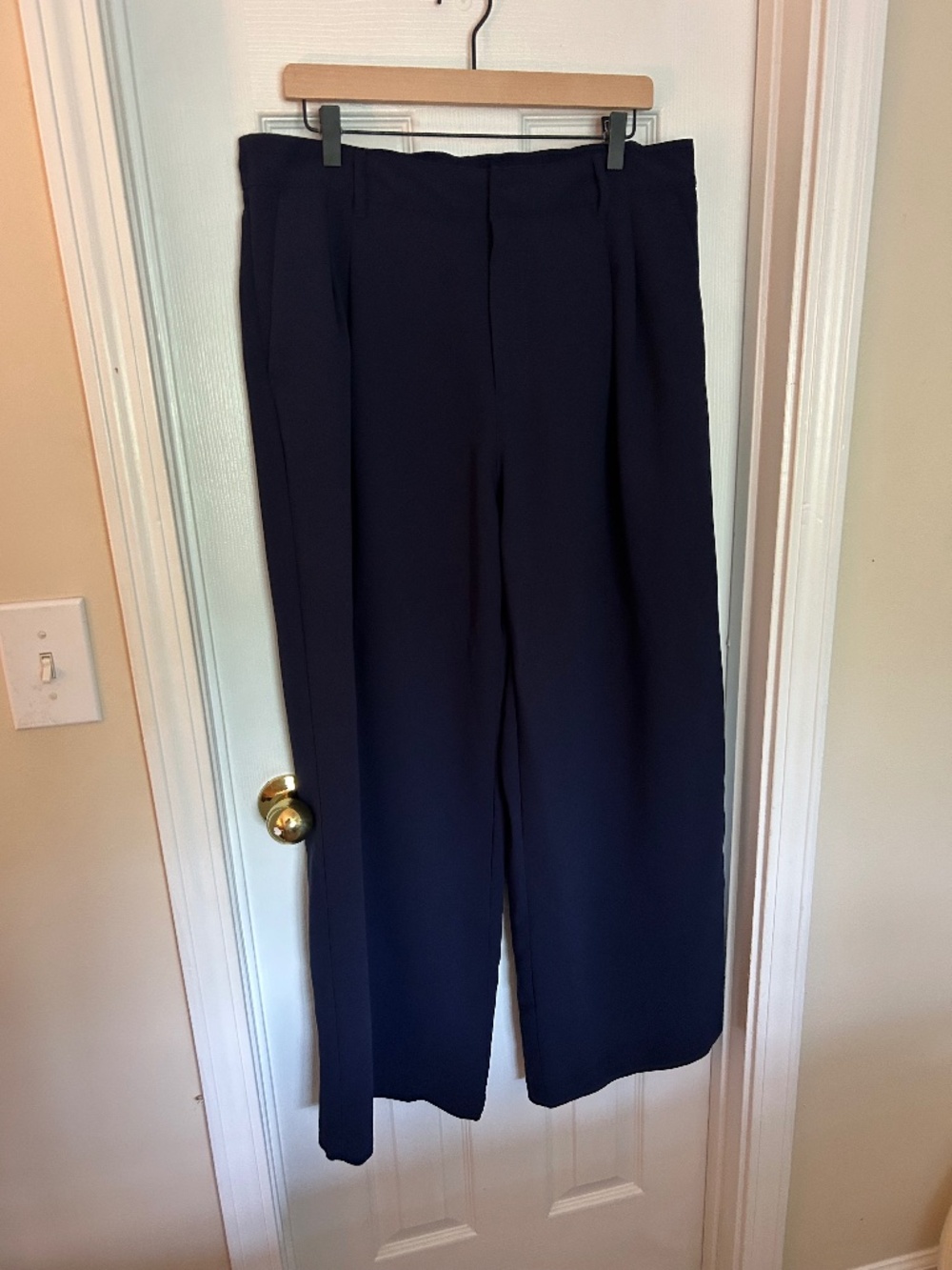 Old Navy Taylor Wide Leg Trouser Navy XL NWOT